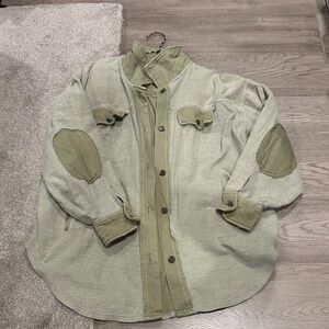 Free People Olive Green Knit Top